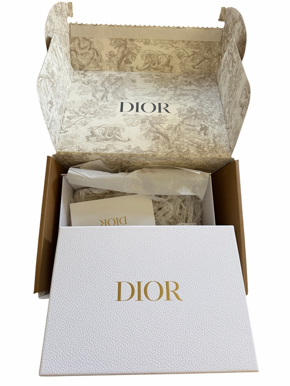 Dior Cream and Gold Textured Gift Box